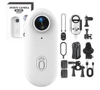 Genérico Gosnap - Go Snap Camera, Wearable Mini Gosnap Body Camera with 360° Rotation Spring Clip, HD 1080p/4k Gosnap, for Cycling, Travel, Pets (White*4K)