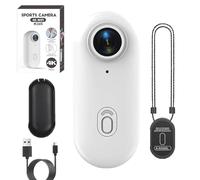 Genérico Gosnap - Go Snap Camera, Wearable Mini Gosnap Body Camera with 360° Rotation Spring Clip, HD 1080p/4k Gosnap, for Cycling, Travel, Pets (White*1080P)