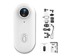 Genérico GoSnap Thumb Action Camera, Gosnap - Thumb Camera, Go Snap Body CAM, Small Camera with Audio, with 360° Rotation Spring Clip, HD 1080, for Cycling, Travel, Pets (#White 4K)