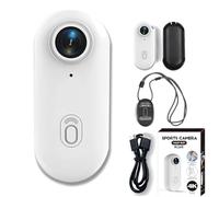 Genérico GoSnap Thumb Action Camera, Gosnap - Thumb Camera, Go Snap Body CAM, Small Camera with Audio, with 360° Rotation Spring Clip, HD 1080, for Cycling, Travel, Pets (#White 1080)