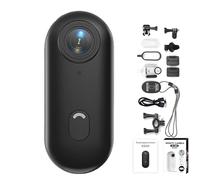 Genérico GoSnap Thumb Action Camera, Gosnap - Thumb Camera, Go Snap Body CAM, Small Camera with Audio, with 360° Rotation Spring Clip, HD 1080, for Cycling, Travel, Pets (#Black 4K)