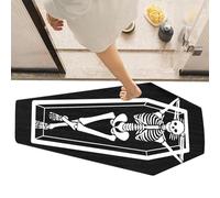 Genérico Gothic Coffin Floor Mat - Large Spooky Bathroom Rug For Halloween Decoration, Non-Slip Absorbent Living Room Runner, Unique Gothic Home Decor & Gift, $39.37 ext(in) imes 15.7 ext(in)$