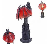 Genérico Gothic Decor Bat Wing Light, Bat Lamp, Gothic Wings of Night Halloween Lampwith Red Glow, Cathedral Base Vampire Table Lamp for Spooky Horror Room or Witchy Night Setting (1pcs)