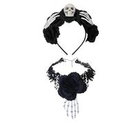 Genérico Gothic Lace Choker, Black Neck Accessory, Soft Laces Headdress, Intricate Web Design, Adjustable Fit, Gothic Costume Use, Masquerade Party Wear, Holiday Cosplay, 0.4 × 0.01 Inches