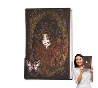 Generico Gothic Notebook, Gothic Style Colorful Pages Illustration Handbook, Vintage Notebook for Women Goth Journal, School, Workplace Supplies and Halloween Notepad