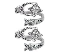 Genérico Gothic Ring, Witches Knot Jewelry, Bohemian Adjustable Band, Wiccan Protection Charm, Silver Tone Finger Ornament, Elegant Statement Piece For Women Adults Wedding Travel 180