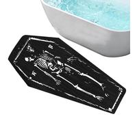 Genérico Gothic Skeleton Bathroom Rug - Coffin Shape Non-Slip Bath Mat, Durable Halloween Carpet with Unique Design | for Home Bedroom Front Door Entryway Holiday Party Decoration