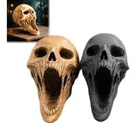 Genérico Gothic Skull Sculpture, 3D Printed Eerie Open Mouth Skulls Sculpture Ornament, Horror Skull Sculptures Home Decor for Bookshelf and Desktop, Savage Gifts for Horror Lovers