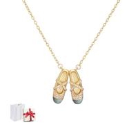 Genérico Grace Step Ballet Shoe Necklace,Cute Dainty Ballet Shoes Pendant,Fashion Jewelry Accessories for Dance Lover