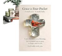 Genérico Gracia en Tu Bolsillo | Crucifijo De Oración De Acrílico 2D - Cruz Portátil Cristiana - para Mujeres Hombres Adultos Amigos Colegas Devoción Diaria Viaje Familia Búsqueda Espiritual