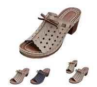 Genérico Graddi Archrelief Sandals, Fashionable Comfortable Orthopedic Platform Chunky Heels Sandal, Thick Heels are Not Tiring to the Feet (Off white,37)