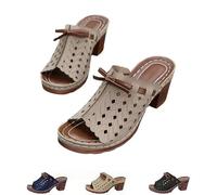 Genérico Graddi Archrelief Sandals, Womens Arch Support Sandals, Platform Chunky Heels Sandal, for Travels (Khaki,40)