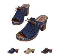 Genérico Graddi Archrelief Sandals, Womens Arch Support Sandals, Platform Chunky Heels Sandal, for Travels (Blue,36)