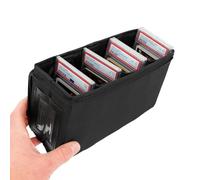 Genérico Graded Card Case, Foldable Card Deck Holder, 3 Internal Dividers for 30 Sports Trading Cards, Light Duty Storage Box, Protective Organizer for Graded Collection
