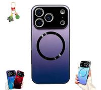 Genérico Gradient Glass-Gloss Case for iPhone 17/16/15/14/13/12, Hybrid Magnetic Tempered Glass Gradient Full Body Slim Mobile Phone Case (for ipone14promax,Black)