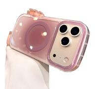 Genérico Gradient Hand Wrist Strap Case for iPhone 17 16 15 14 Pro MAX Magnetic Anti-Scratch Shockproof Protective Case (Purple,FOR 15)