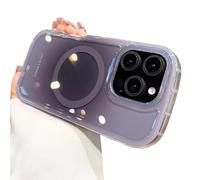 Genérico Gradient Hand Wrist Strap Case for iPhone 17 16 15 14 Pro MAX Magnetic Anti-Scratch Shockproof Protective Case (Black,FOR 16 Pro)