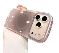 Genérico Gradient Hand Wrist Strap Case for iPhone 17 16 15 14 Pro MAX Magnetic Anti-Scratch Shockproof Protective Case (Gray,FOR 15)