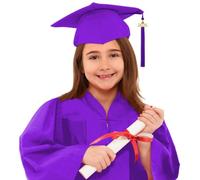 Genérico Graduación con sombrero de doctorado y estola, vestido para niños, batas preescolar, guardería, unisex, traje