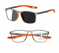 Genérico Graduación, Lentes de Lectura de Enfoque Variable para Hombre y Mujer, Incluye 1 Fundas y 1 Paños de Limpieza(Naranja,+1.00)