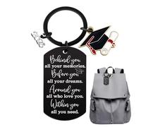 Genérico Graduate Keyring - University Souvenir Keychain, High School Graduation Gift, College Student Son Daughter Friend Grandchild Accessory, Ceremony Party Celebration Special Event Keepsake