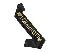 Genérico Graduated Sash,160x9.5cm Graduated Sash Shoulder Ribbon - Pride And Excitement Showcased Seniors Tailored Size Ribbon Scarf Common School Favors For Adults Women Men