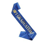 Genérico Graduated Sash,160x9.5cm Graduated Sash Shoulder Ribbon - Pride And Excitement Showcased Seniors Tailored Size Ribbon Scarf Common School Favors For Adults Women Men