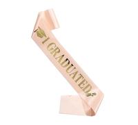 Genérico Graduated Sash,160x9.5cm Graduated Sash Shoulder Ribbon - Pride And Excitement Showcased Seniors Tailored Size Ribbon Scarf Common School Favors For Adults Women Men