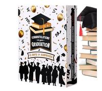 Genérico Graduation Card Box - Paper 25x8.5x34cm | DIY Graduation Party Card Box, Multi Compartment Countdown Treat Storage Organizer | For Students Kids Adults Birthday Holiday Party Use