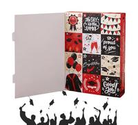 Genérico Graduation Card Box - Paper 25x8.5x34cm | DIY Graduation Party Card Box, Multi Compartment Countdown Treat Storage Organizer | For Students Kids Adults Birthday Holiday Party Use