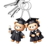 Genérico Graduation Pendant 2025 - Bear Keychain, 2D Acrylic Bear Pendant For Graduates | Cute Bag Charm Or Keychain For Car Rearview Mirrors, Backpacks, Holidays, Or | Adorable Accessories For Women