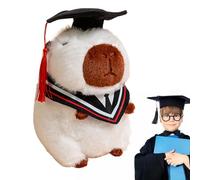Genérico Graduation Plush 2025, Capybara Pillow, Keepsake Figure with Hat, 9.84x7.87x5.91 Inches Charming Dorm Room Decor, Stuffed Graduation Toy for Friends, College, Students