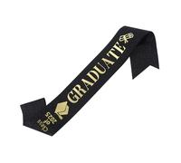 Generico Graduation Sash 2025 | 160x9.5cm Graduation Senior Sash Shoulder Strap With Gold Glitter Letter | Accomplishment Sign, Ribbon Etiquette Belt, Photo Booth Props For Women Men