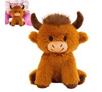 Genérico Graduation Stuffed Animal - 25cm Soft Cattle Doll | Toy Cows | Highland Cow Plush Animal For Women Men Kids Graduation Party Kindergarten High School College and University