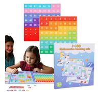Generico Gráfico de cientos, cientos de a bordo,Azulejos numéricos magnéticos 1-100 | Actividades de aprendizaje preescolar, herramienta de aprendizaje interactiva e indispensable para niños