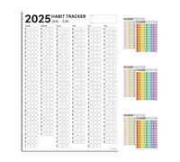 Genérico - Gráfico mural de seguimiento de hábitos - Planificador de seguimiento de hábitos 2025 fácil de usar - Herramienta de productividad - 41 x 59 cm