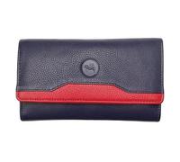 Genérico Gran Cartera Mujer de Cuero - Compañero Todo en Uno - Multicolor Morado/Rojo - Caballo G.Z -
