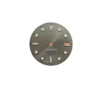 Genérico Gran Oferta, Logotipo S de 28,5mm, Esfera Blanca, Azul Hielo, noctilucente, Adecuado for Accesorios modificación Reloj Movimiento NH35 NH36(G-518)
