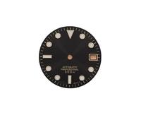 Genérico Gran Oferta, Logotipo S de 28,5mm, Esfera Blanca, Azul Hielo, noctilucente, Adecuado for Accesorios modificación Reloj Movimiento NH35 NH36(G-516)