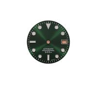 Genérico Gran Oferta, Logotipo S de 28,5mm, Esfera Blanca, Azul Hielo, noctilucente, Adecuado for Accesorios modificación Reloj Movimiento NH35 NH36(G-510)