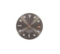 Genérico Gran Oferta, Logotipo S de 28,5mm, Esfera Blanca, Azul Hielo, noctilucente, Adecuado for Accesorios modificación Reloj Movimiento NH35 NH36(G-519)
