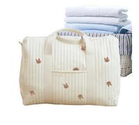 Generico Grande Sac à Langer Cabas - Week End Brodé Grand Format | de Voyage Nomade | Utilisation Gym Travail École Parc Shopping Sorties Quotidiennes, Cereza, riferimento alla descrizione