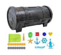 Genérico Grandes cofres del tesoro, cofres de tesoro pirata | Pirate CHACE Box Treasure Joy | Cofre pirata decorativo, favores de recolección de piratas para el cumpleaños Halloween Navidad