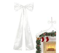 Generico Grandes lazos navideños | 114 x 46 cm Gran fiesta | Decoraciones de Navidad para exterior ventana pared puerta salón entrada jardín terraza