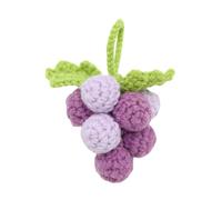 Genérico Grape Keychain Charm - Cute Handcrafted Crochet Pendant | Purse Charm | for Handbag Tote Backpack Keychain Car Women Girls