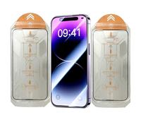 Genérico Grasoftness Screen Protector, 2pcs Tempered Glass Screen Protector for Iphone 16, with Anti-Scratch Anti-Fingerprint Privacy, Auto Dust-Free Install, for Iphone Series (2Pcs*HD,14Pro)