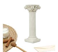 Genérico Greco-Roman Resin Column Display Stand - Corinthian Pedestal Base | 3.74x3.74x12.01" | Resin Roman Column Display Stand | Classical Greco-Roman Corinthian Pedestal Base For Plants & Candles