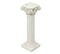 Genérico Greco-Roman Resin Column Display Stand - Corinthian Pedestal Base | 3.74x3.74x12.01" | Resin Roman Column Display Stand | Classical Greco-Roman Corinthian Pedestal Base For Plants & Candles