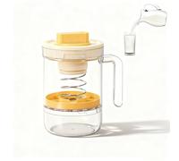 Genérico Greek Yogurt Strainer with Spring-Loaded Press, Ultra-Fine Mesh Bags (3), Adjustable Twist Knob Whey Separator, BPA-Free Yogurt Filter Jar, Holds 450 g Yogurt, 270 ml Whey Collector(Yellow)