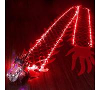 Genérico Green Dragon Ribbon Streamer with Lights, Light Up LED Dragons Dance Flow Toy for Adults, Outdoor Sports Fitness Dragon Dance Ribbon for Night